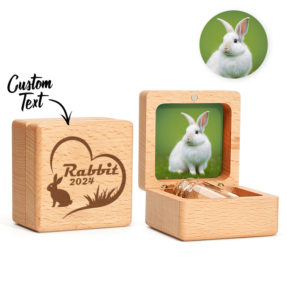 Personalized Wooden Pet Ashes Box Dog Cat Fur Keepsake Box Pet Memorial Gift for Pet Owner