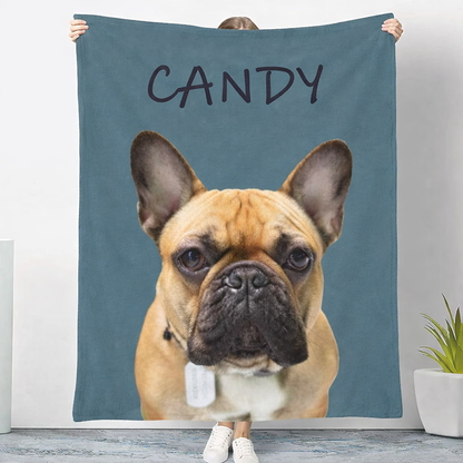 Custom Dog Photo Memorial Blanket Personalized Pet Memorial Gifts for Dogs Loss of Pet Sympathy Gift Dog Bereavement Gifts