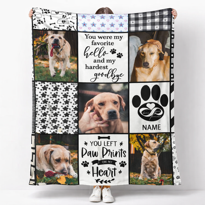 Custom Dog Photo Memorial Blanket Personalized Pet Memorial Gifts for Dogs Loss of Pet Sympathy Gift Dog Bereavement Gifts