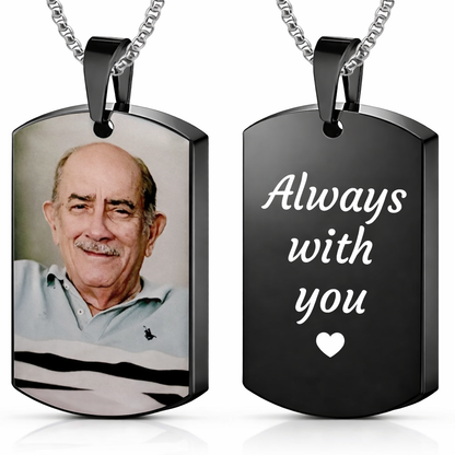 Personalized Ashes Necklace for Men Women Pet Custom Photo Text Stainless Steel Memorial Cremation Jewelry Keepsake Memorial Gifts