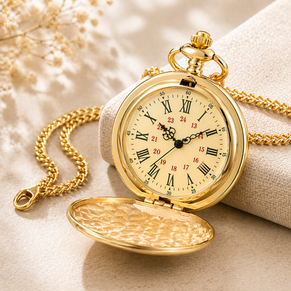 Für meinen Sohn, ein zeitloses Geschenk, das ihn jeden Tag daran erinnert, wie sehr er geliebt wird – personalisierte Taschenuhr mit individuellem Druck