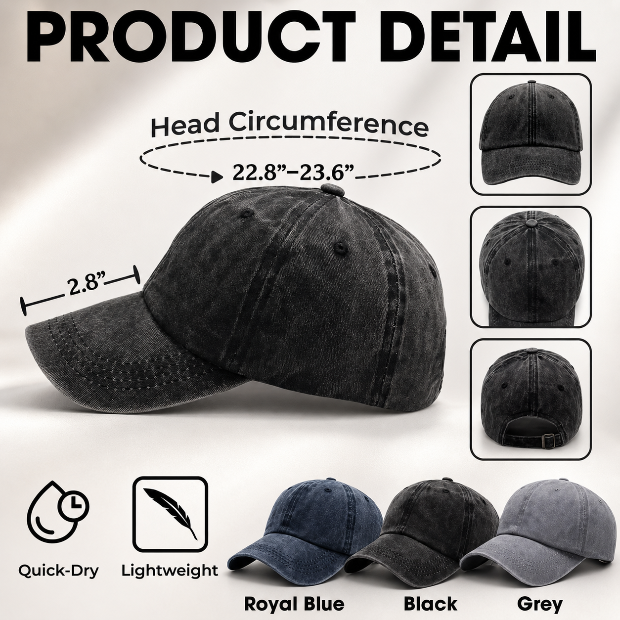 Die Original-Legende – Personalisierte Legenden-Papa-Mütze, individuelles, verwaschenes Vintage-Denim-Cap-Geschenk