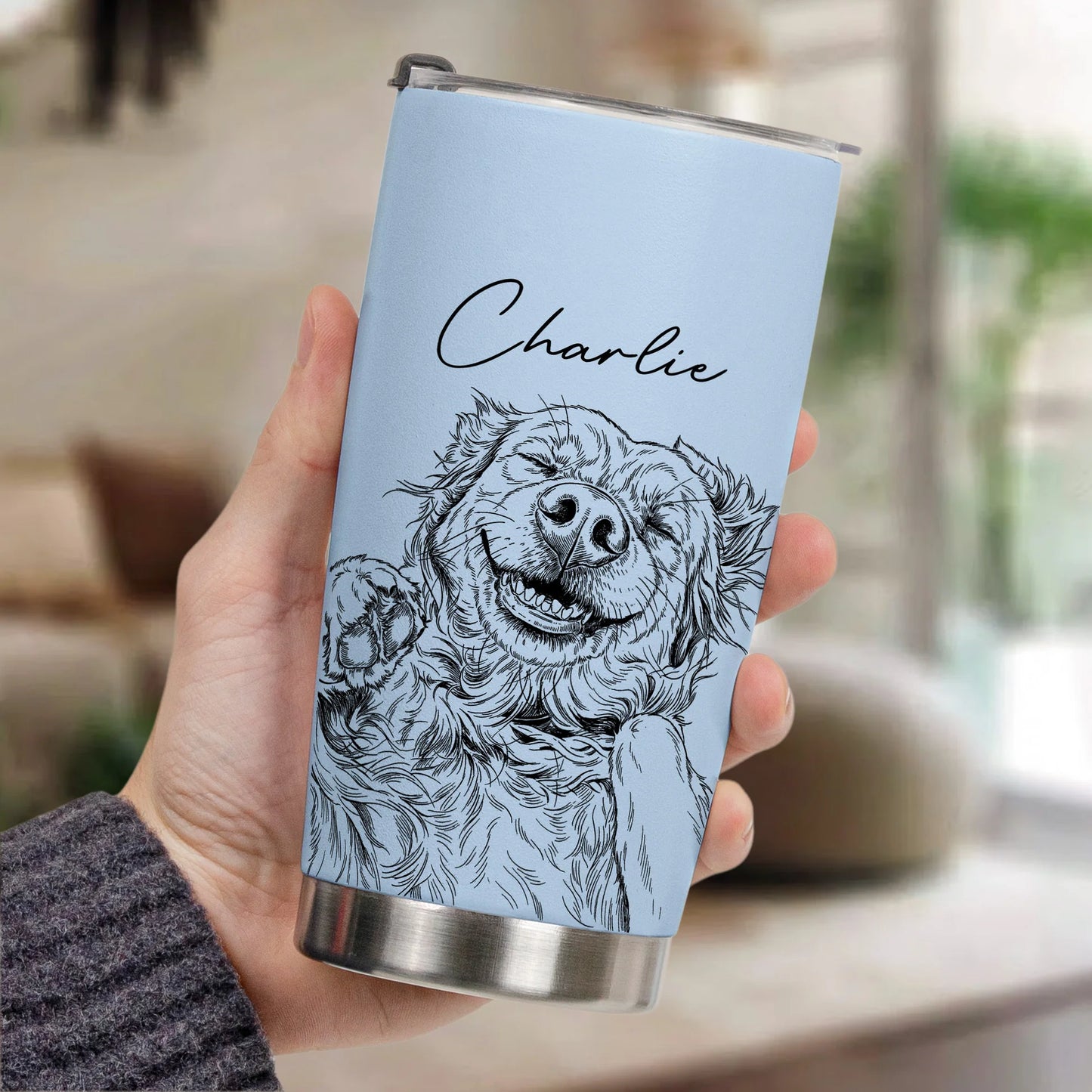 Individuelles Haustier-Porträt-Geschenk für Hundeliebhaber, Katzenliebhaber – Lustige personalisierte Hunde-Katzen-Namen-Geschenktasse