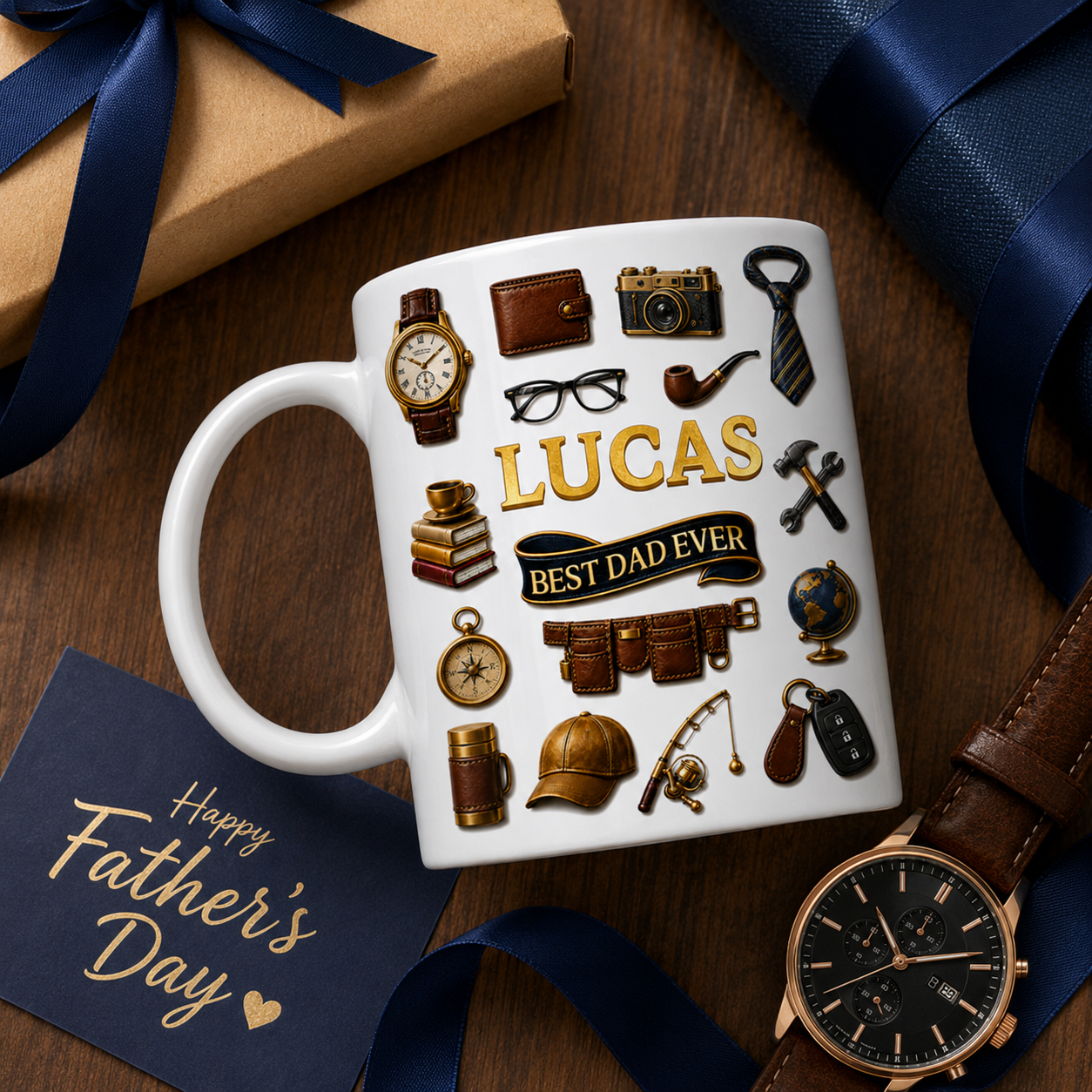 Personalisierbarer Auto-Sonnenblenden-Clip mit Foto für Papa, Opa – niemand reicht an dich heran, personalisiertes Auto-Accessoire, Vatertagsgeschenk für Papa