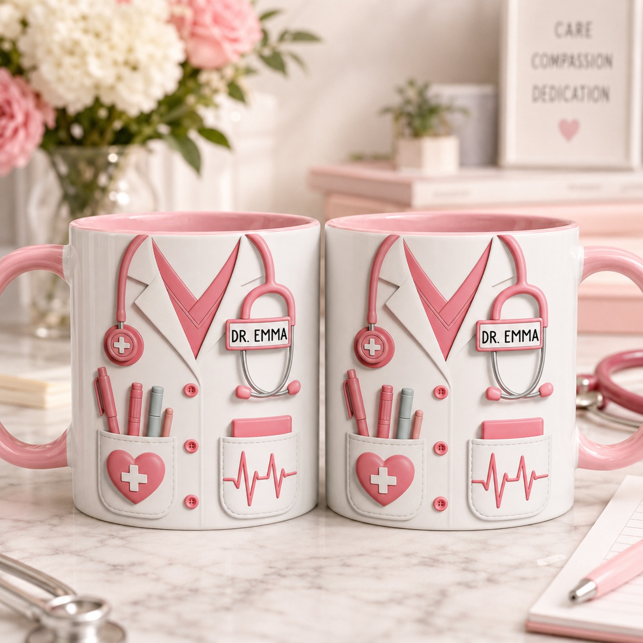 Personalisierte Ärzte-Tasse – 3D-Effekt-Geschenk für Ärzte