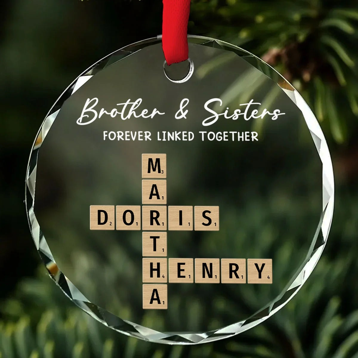 Personalized Family Roots Glass Ornament with Names, Custom Family Tree Christmas Keepsake, Gift for Parents Grandparents Siblings