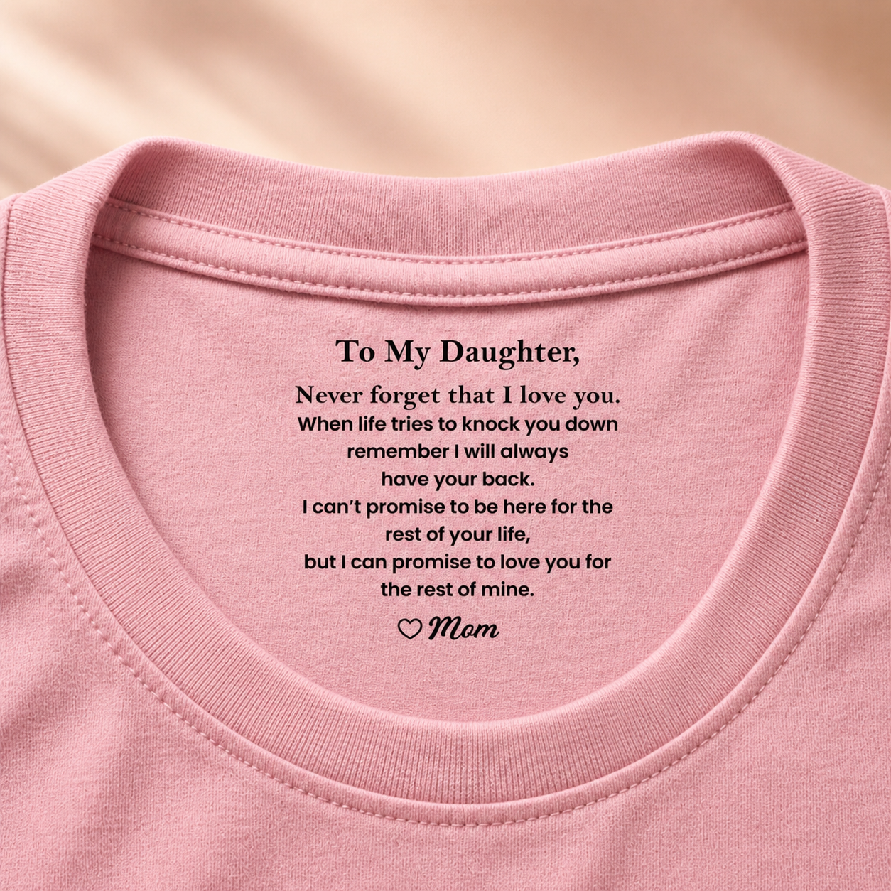 To My Son I Love You Hemd, personalisiertes Geschenk mit Nackeninnendruck