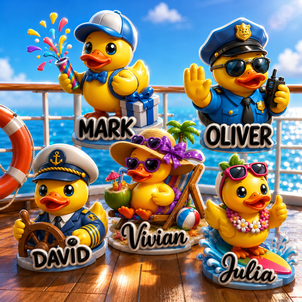 Personalized Cruise Duck Door Magnet, Custom Cruise Door Sign, Funny Cruise Cabin Magnet, Family Vacation Stateroom Decor