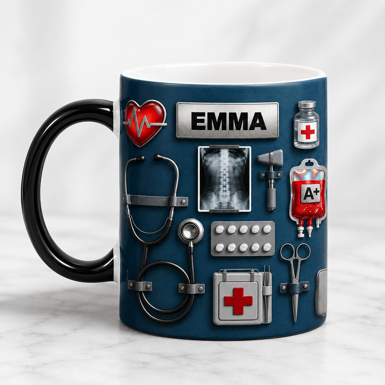 Personalisierte Doktor Kaffeetasse – Medizinische Geschenkidee für Ärzte mit 3D-Effekt
