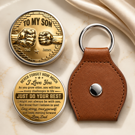 To My Son I Believe In You Pocket Hug – Personalized Gift from Dad