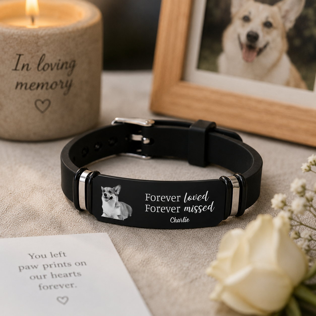 Für immer geliebtes Erinnerungsfoto-Armband – Personalisiertes Erinnerungsgeschenk