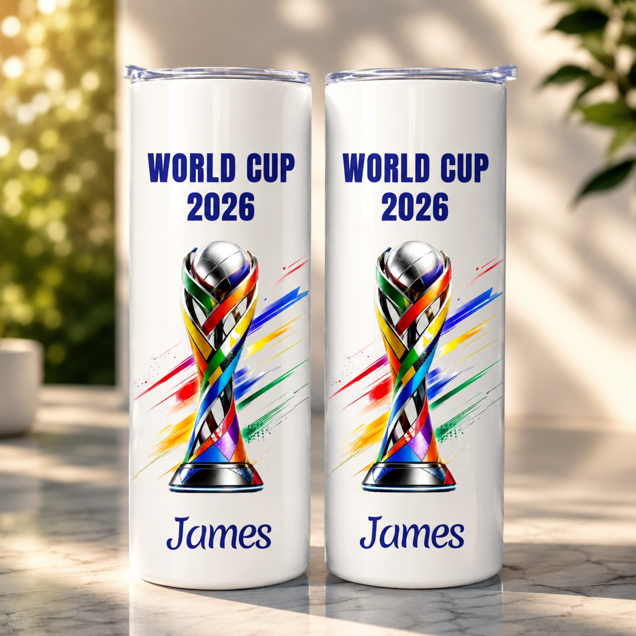 Personalized Soccer Tumbler 3D Effect – Custom Name Football Fan Gift Inspired by World Cup 2026