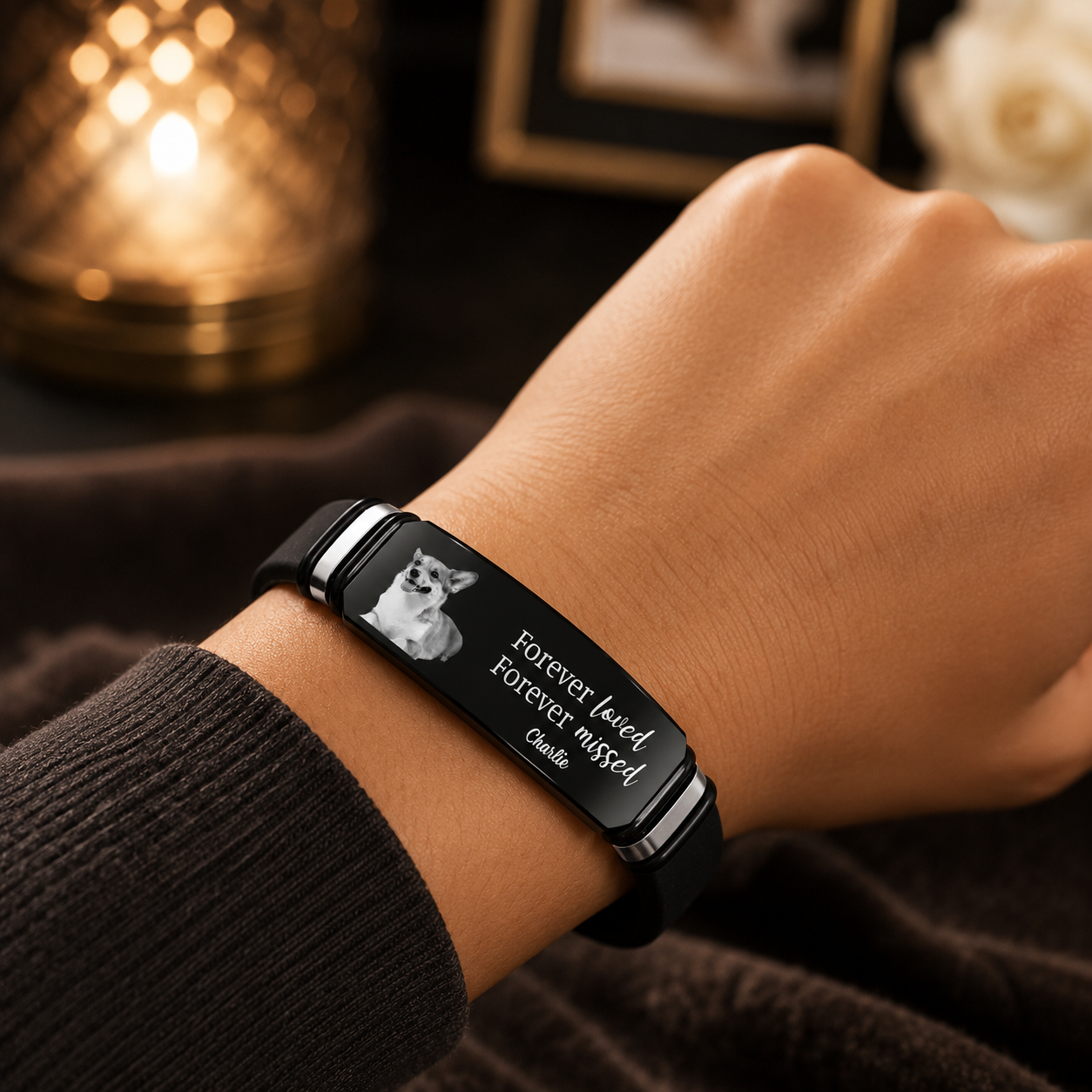 Für immer geliebtes Erinnerungsfoto-Armband – Personalisiertes Erinnerungsgeschenk