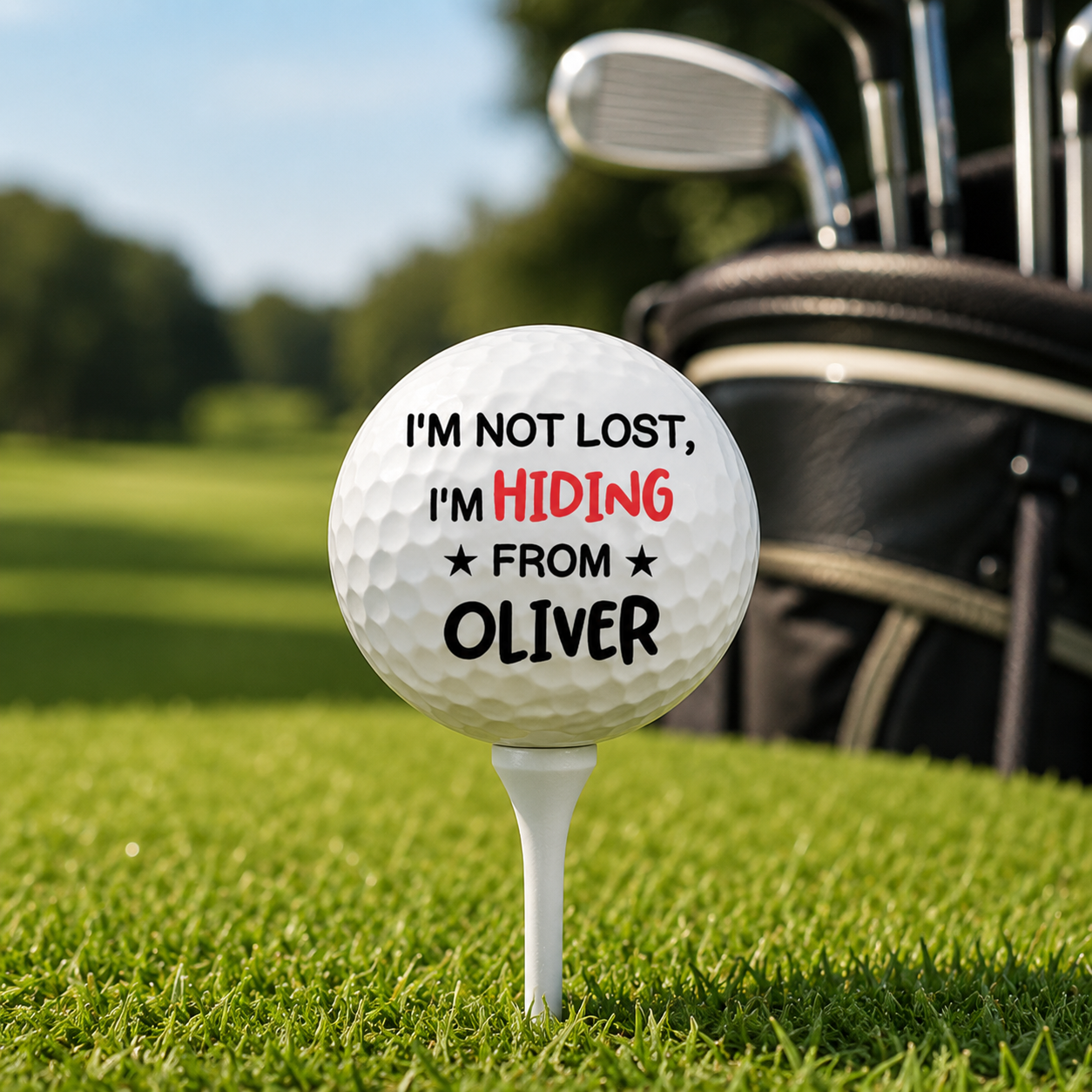 Personalized Golf Gifts for Men – Funny Golf Balls with Face Photo, Custom Name Golf Ball, Gag Gift for Golfers, Dad, Husband
