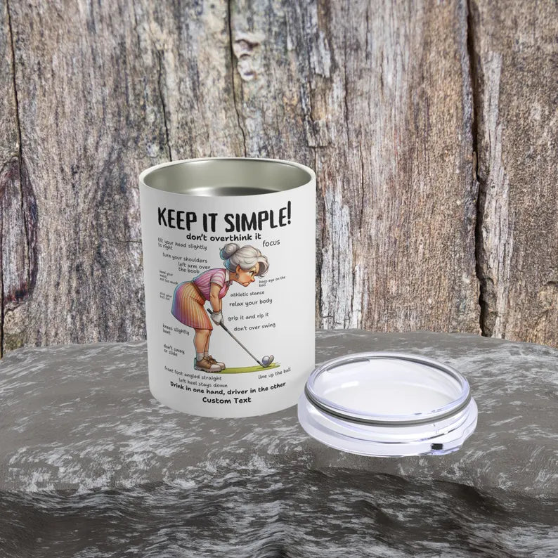 Funny Golf Mug for Women, Lady Golfer Ceramic Coffee Cup, Golf Mom Gift for Mom Grandma, Birthday Mother’s Day Christmas Gift