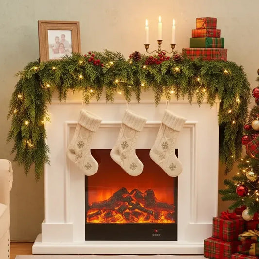 2025 Christmas Artificial Cypress Leaf Vine Wreath