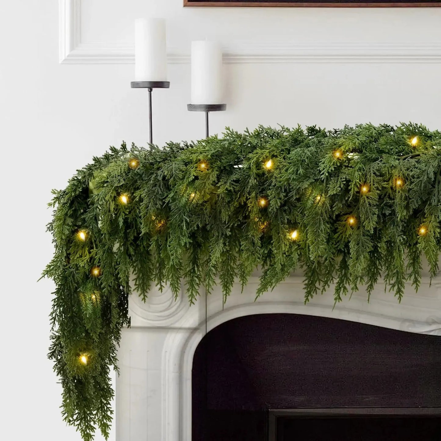 2025 Christmas Artificial Cypress Leaf Vine Wreath