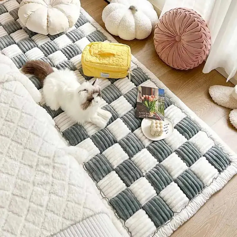 Lazy Soft Flannel Breathable Pet Mat Non-slip Couch Cover