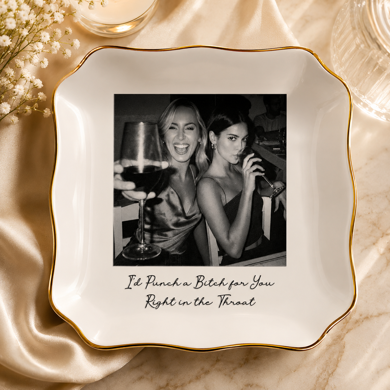 Personalisierte Bestie Foto Schmuckschale – Schmuckablage für die beste Freundin