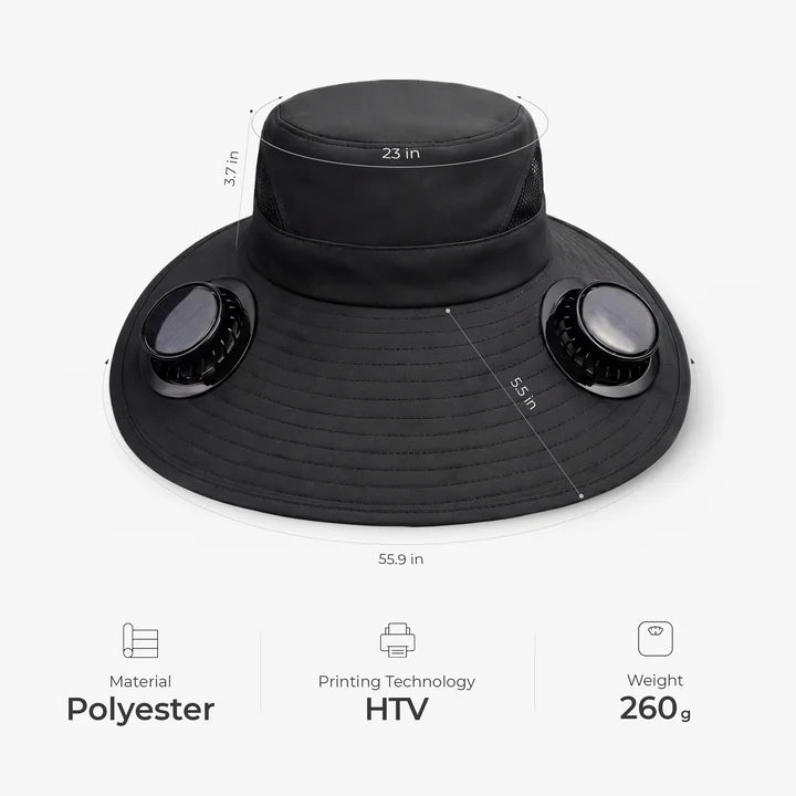 The Gardenfather Solar Fan Hat - Personalized Gifts for Gardeners