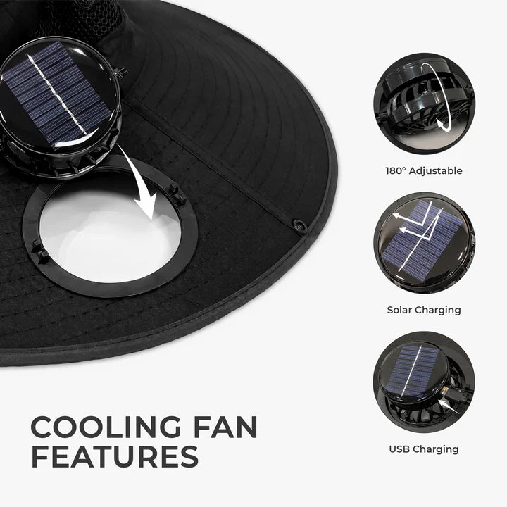 The Gardenfather Solar Fan Hat - Personalized Gifts for Gardeners
