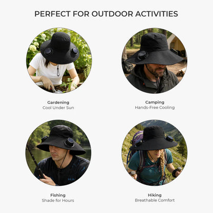 The Gardenfather Solar Fan Hat - Personalized Gifts for Gardeners