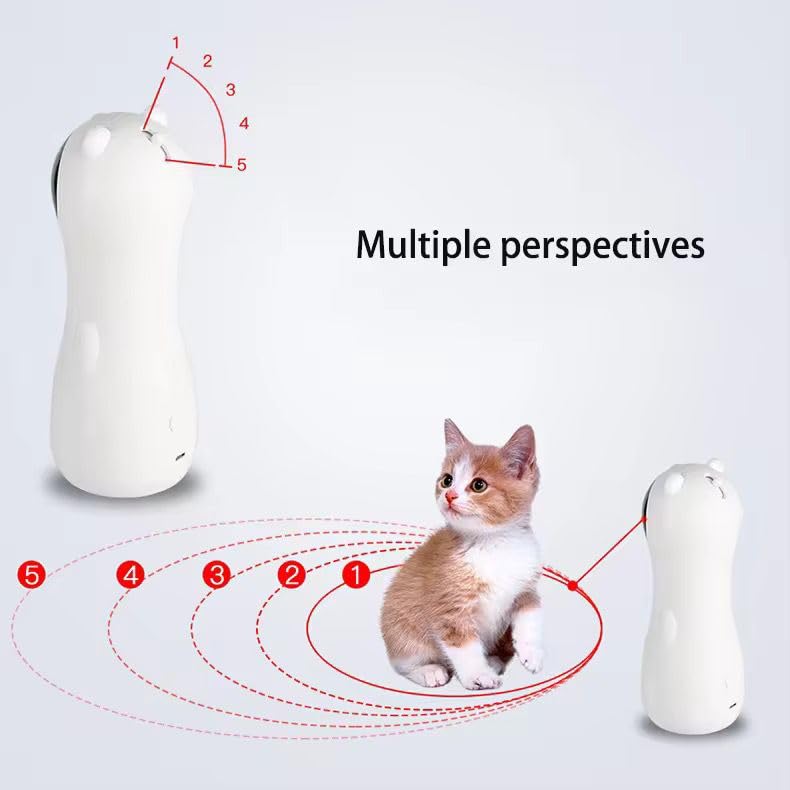 Cat Toys 2025 Newly Upgraded, Real Random Trajectory Rechargeable Motion Activated Cat Laser Toy Automatic