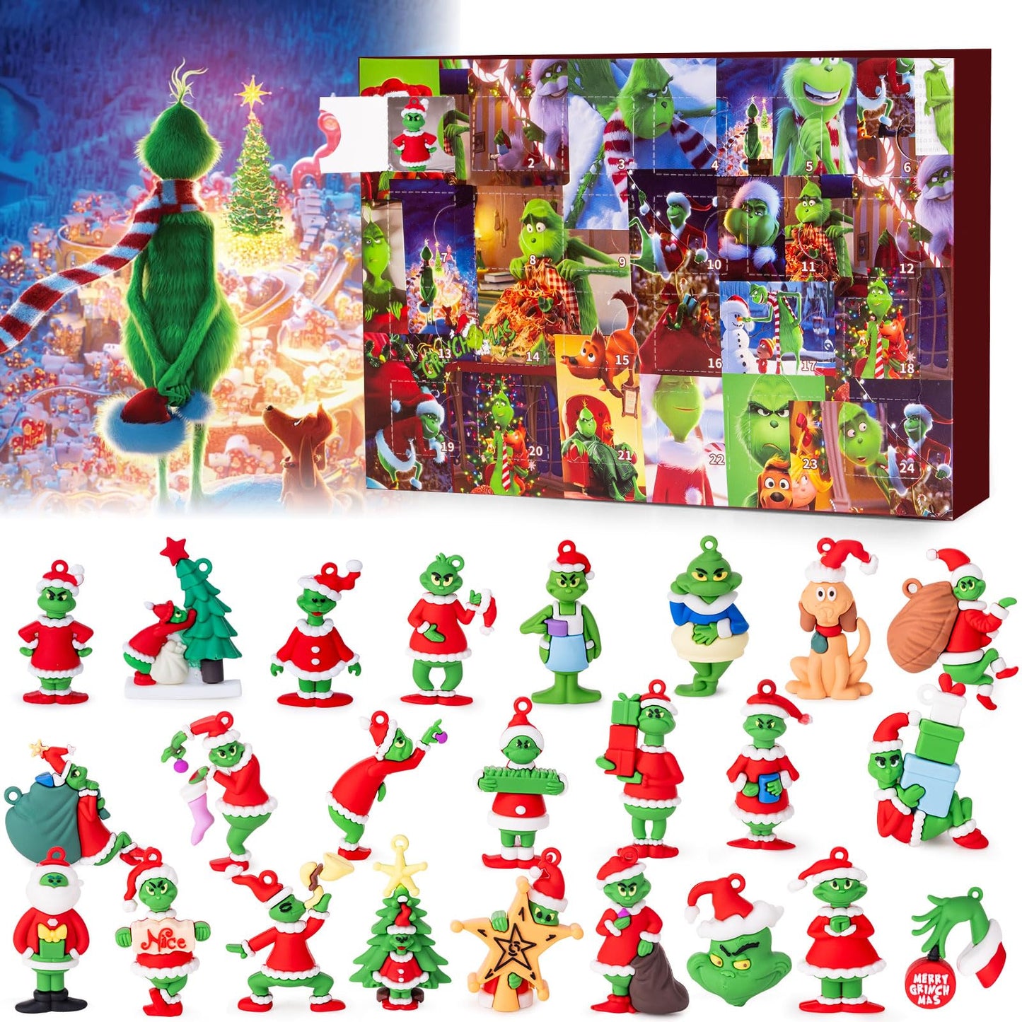 2026 Christmas Advent Calendar, 24 Day Countdown Calendar with 24 Pcs Doll Collectible for Kids Adult Teens