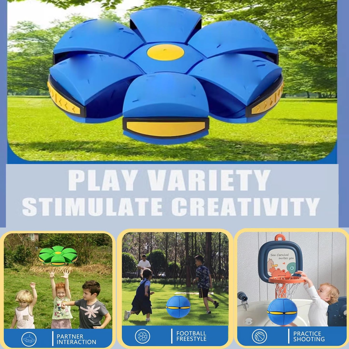 Children's Bouncing Balls, Magic Metaball, Magic Flying Saucer, Bouncy Balls, Parent-Child Interaction