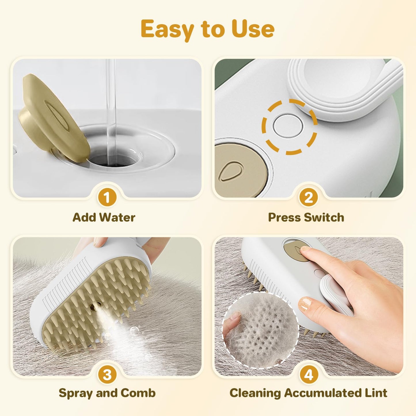 Quick & Easy Pet Hair Remover Comb