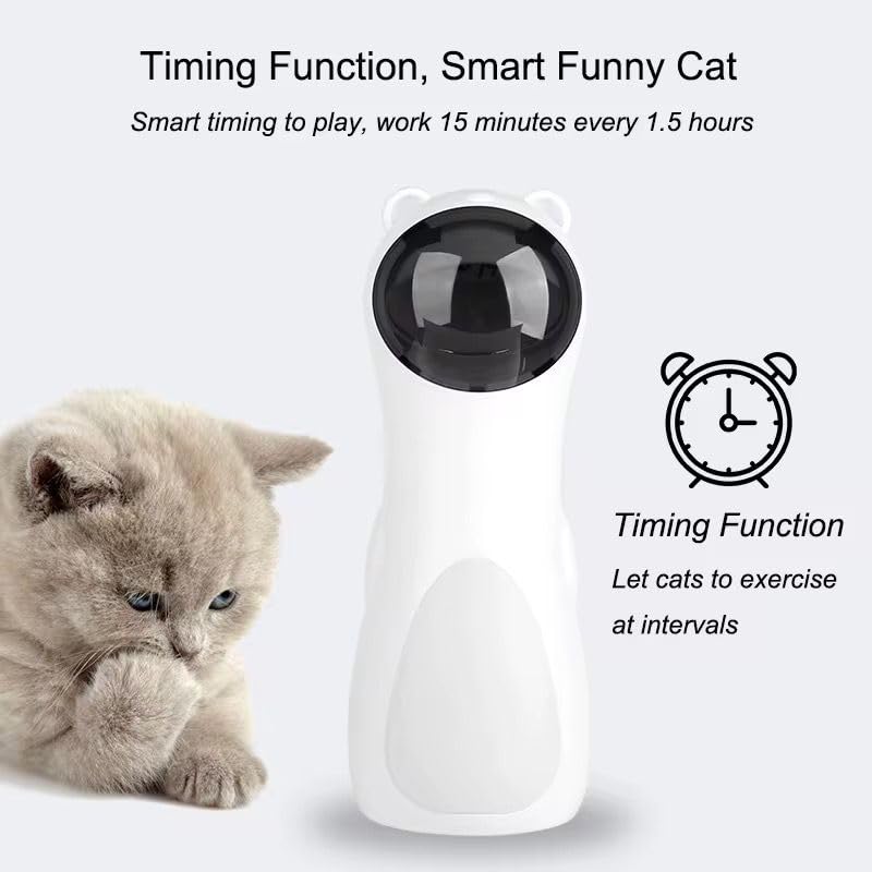 Cat Toys 2025 Newly Upgraded, Real Random Trajectory Rechargeable Motion Activated Cat Laser Toy Automatic
