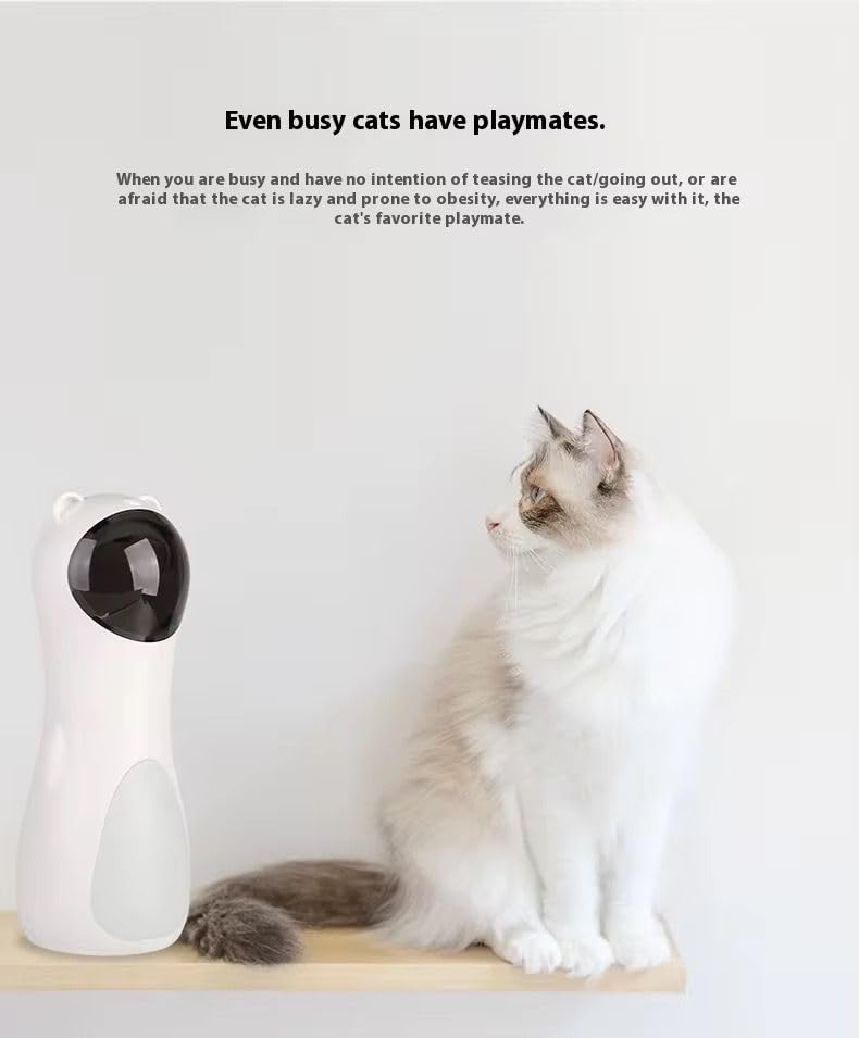 Cat Toys 2025 Newly Upgraded, Real Random Trajectory Rechargeable Motion Activated Cat Laser Toy Automatic