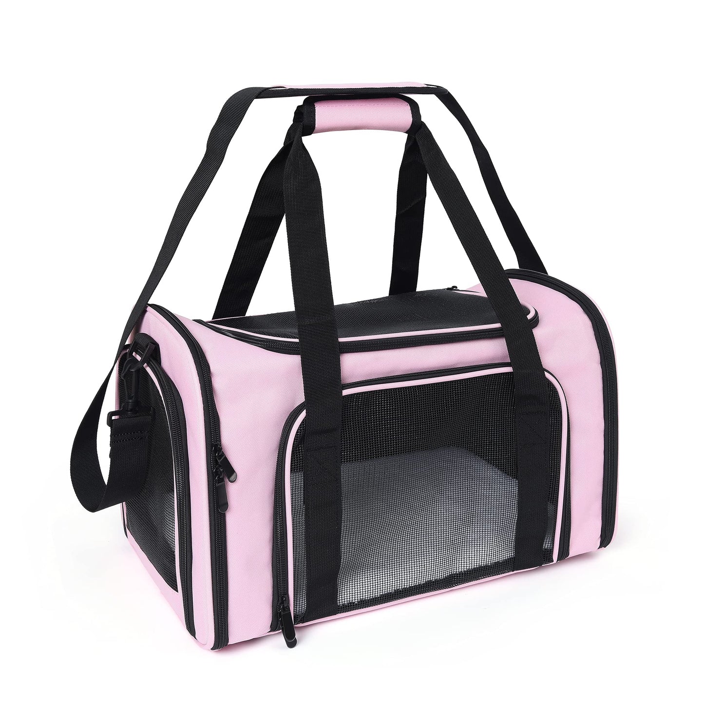 Outdoor Travel Pet Carrier, Kitty Puppy Cat Carriers, Collapsible Dog Carrier for Small Medium Dogs, Cat Crates w Breathable Mesh with Soft-Sided