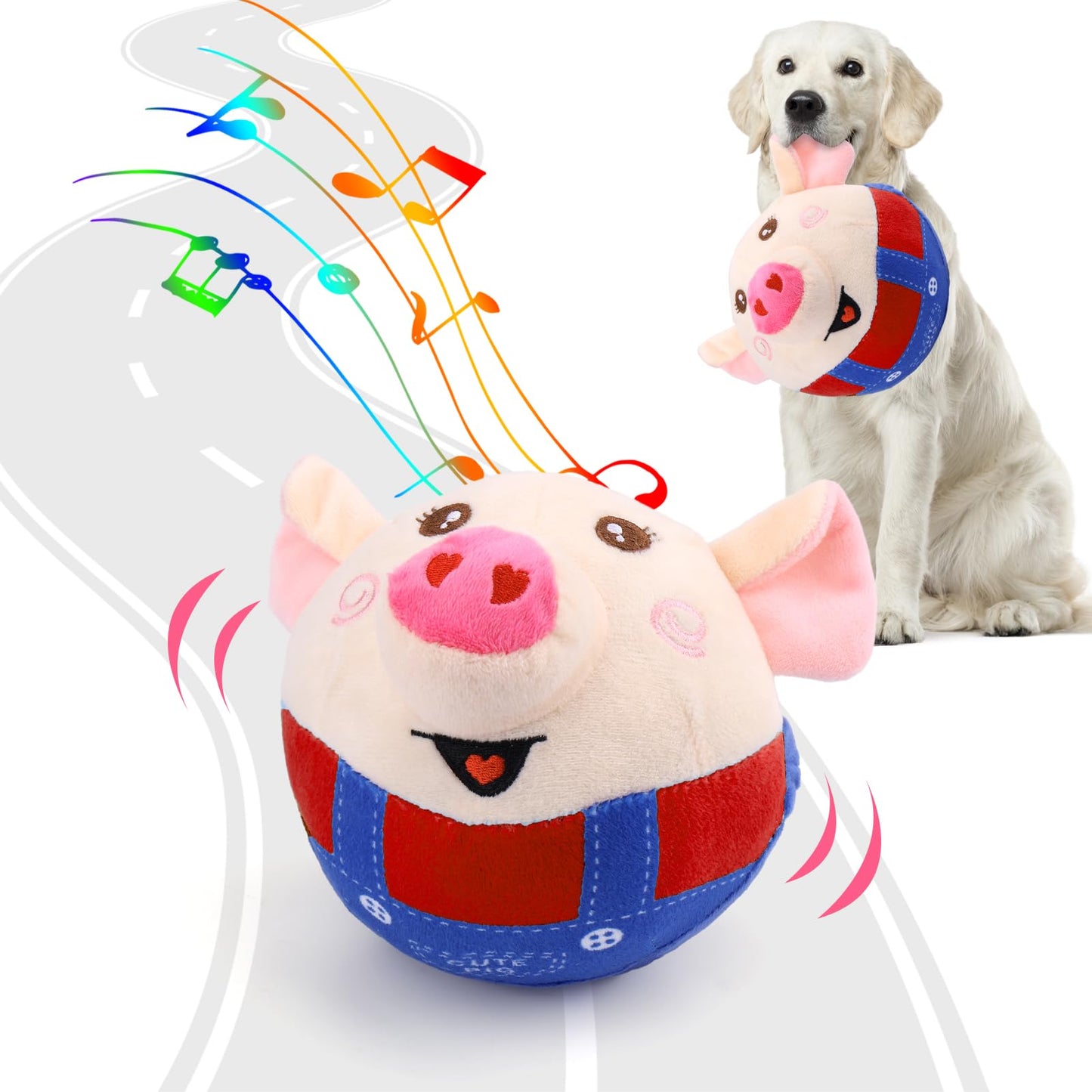 Interaktives elektrisches Plüsch-Springspielzeug für Hunde