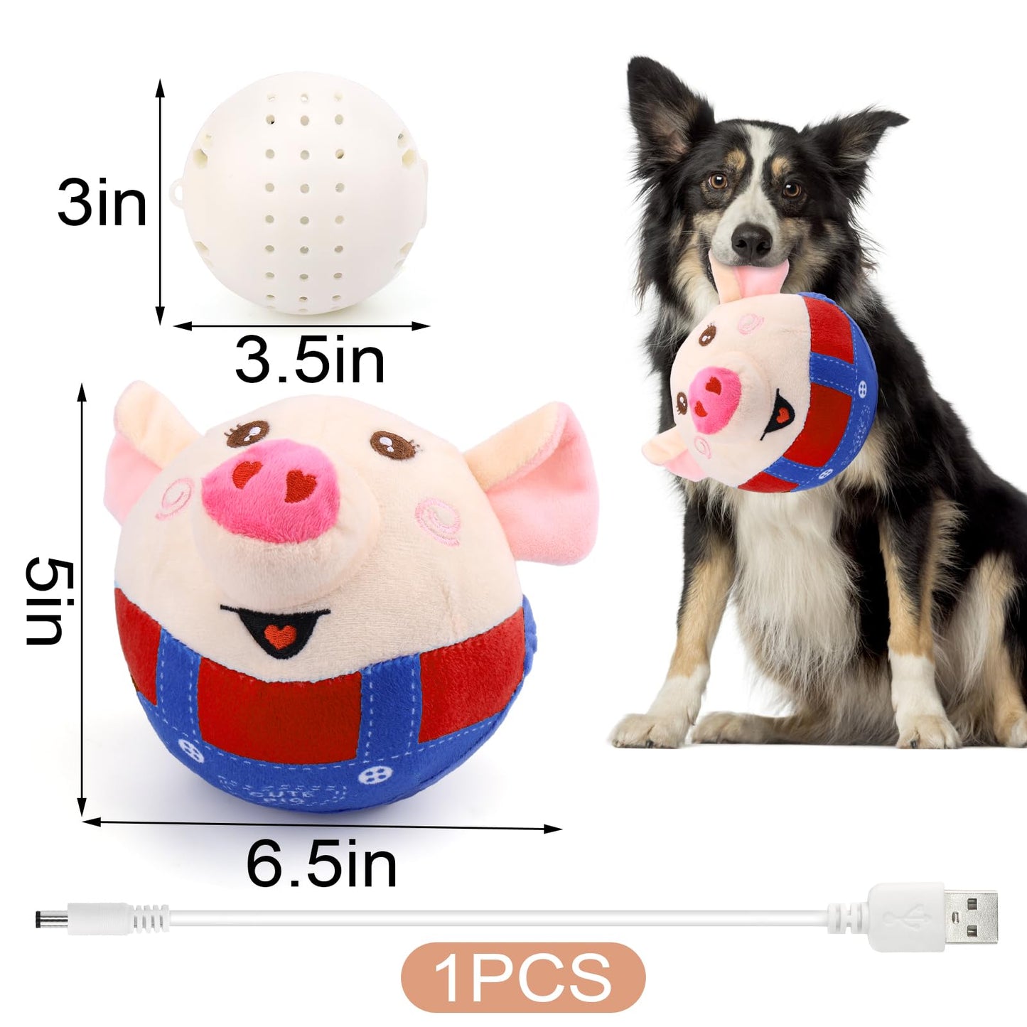 Interaktives elektrisches Plüsch-Springspielzeug für Hunde