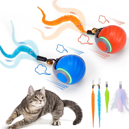 2025 New Interactive Cat Toy Ball 2.0 - Automatic Interactive Cat Toys for Indoor Cats with 3 Tails