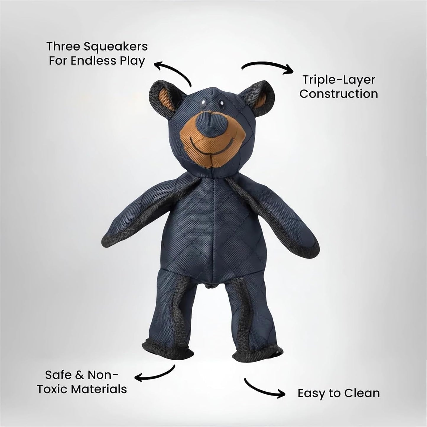 2025 New Unbreak-Bear for Heavy Chewers，Unbreak Bear Dog, Chew Toys Interactive, Indestructible Squeaky Toys