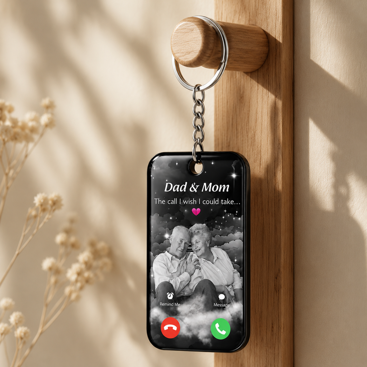 Personalized Memorial Acrylic Keychain, The Call I Wish I Could Take Photo Remembrance Keychain, Custom Sympathy Gift with Photo