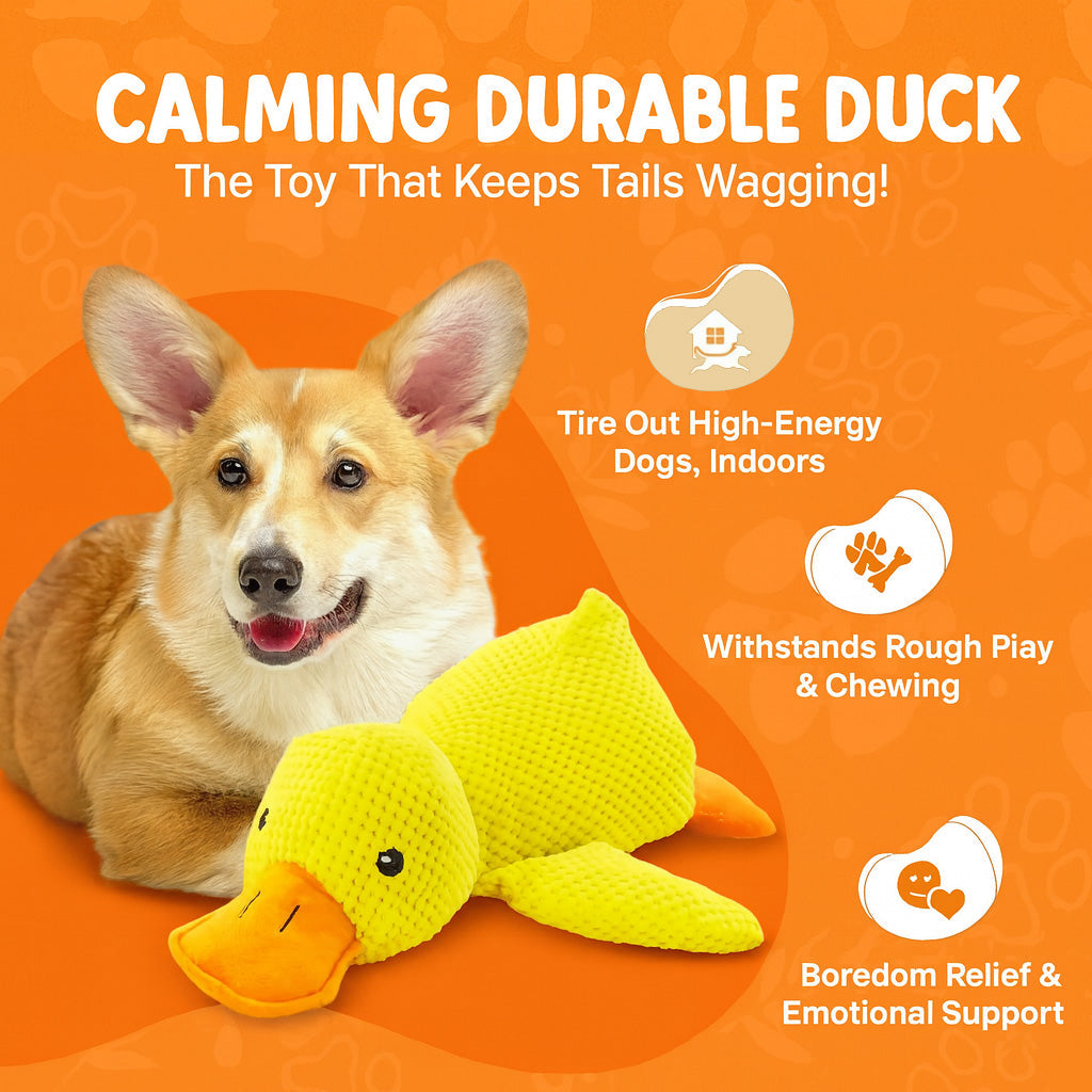 Mellow Dog Calming Duck, The Mellow Dog Duck, Calming Duck Dog Toy, The Mellow Dog Calming Pillow, The Mellow Dog Calming Duck Dog Toy, Dog Duck Toy