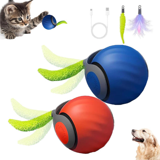 2Packs Speedy 2.0 Tail Cat Toys for Bored Indoor Adult Cats, 2025 New Generation Interactive Cat Toys for Indoor Cats, Blue and Orange