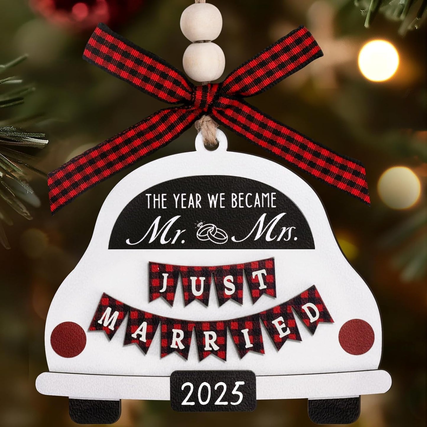 First Christmas Married Ornament 2025, Our First Christmas As Mr and Mrs Christmas Ornament - Bridal Shower Gift, Marriage Gifts, Wedding Gifts