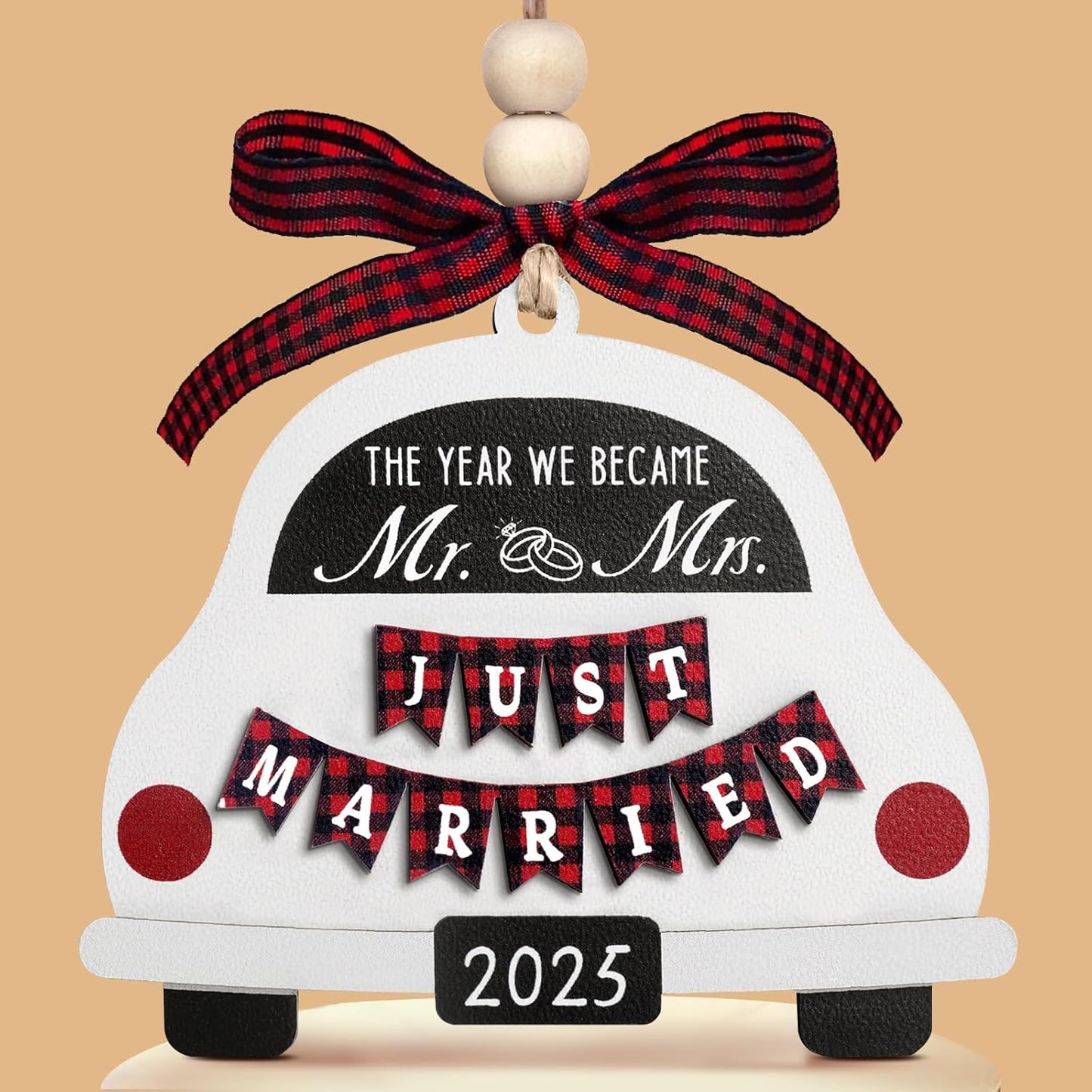First Christmas Married Ornament 2025, Our First Christmas As Mr and Mrs Christmas Ornament - Bridal Shower Gift, Marriage Gifts, Wedding Gifts