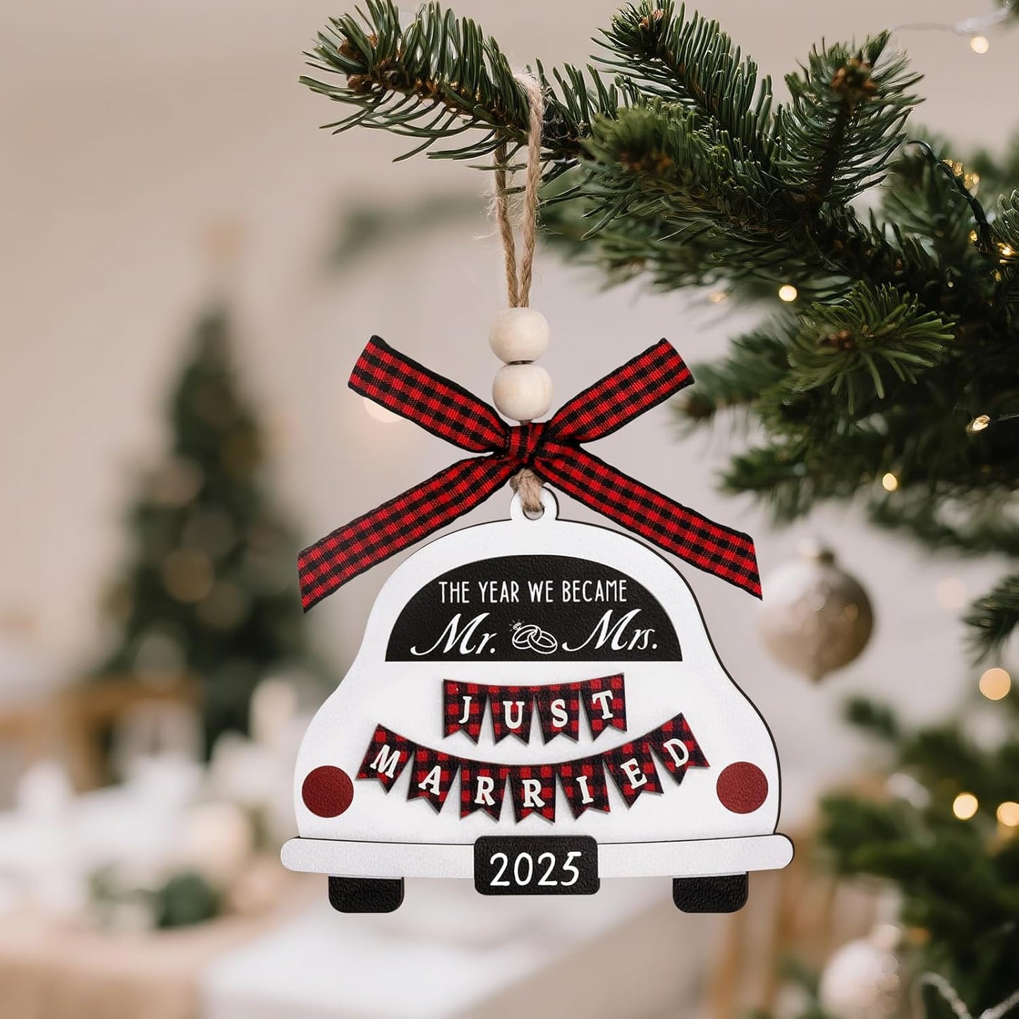 First Christmas Married Ornament 2025, Our First Christmas As Mr and Mrs Christmas Ornament - Bridal Shower Gift, Marriage Gifts, Wedding Gifts