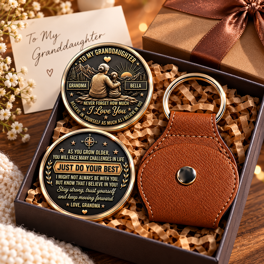 Personalized Pocket Hug 3D Effect for Grandchild, My Greatest Little Blessing Keepsake with Name, Gift for Granddaughter Grandson from Grandma Grandpa Mom Dad