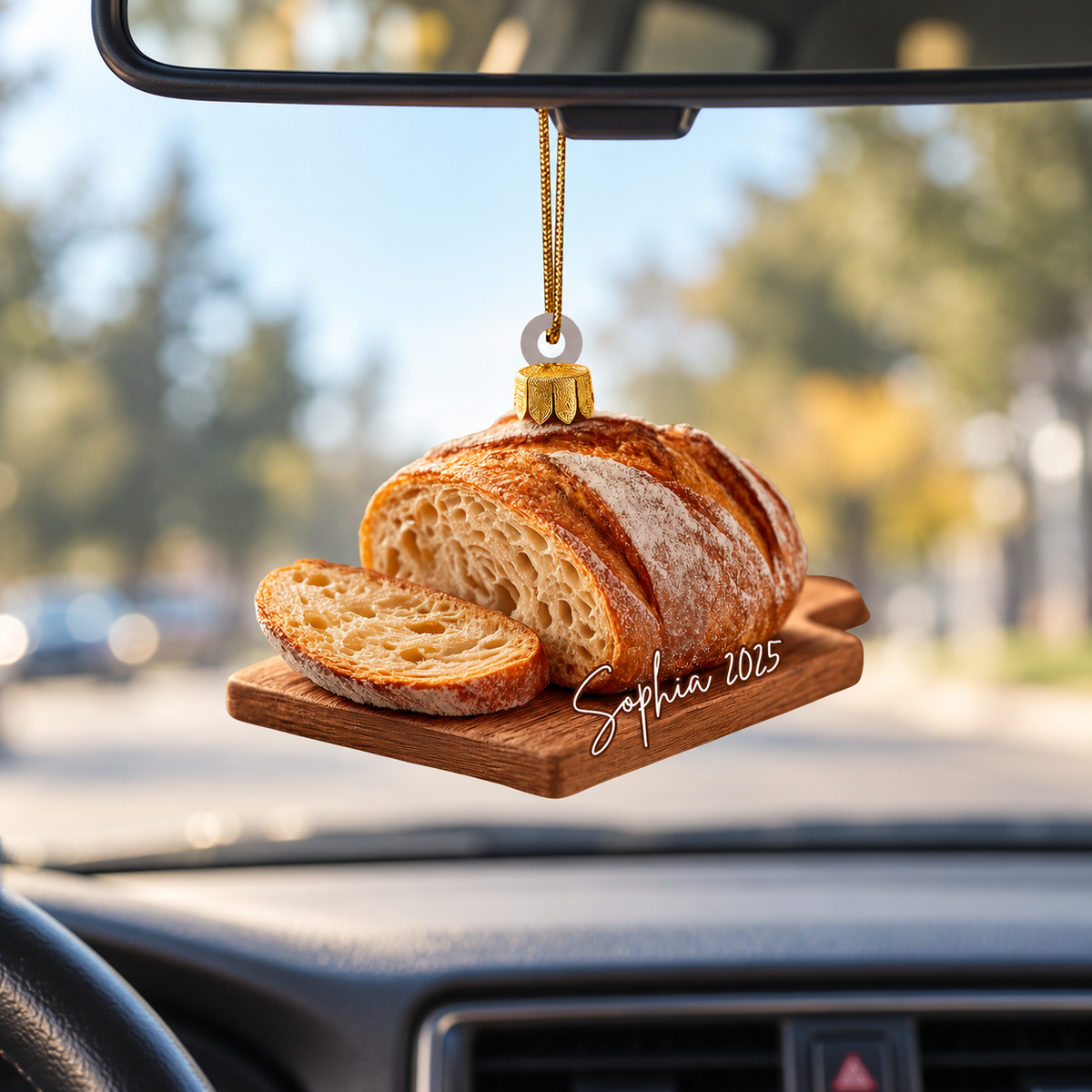 Personalized Sourdough Bread 3D Effect Christmas Ornament, Custom Acrylic Baker Keepsake, Gift for Sourdough Lover Bread Baker Mom Friend