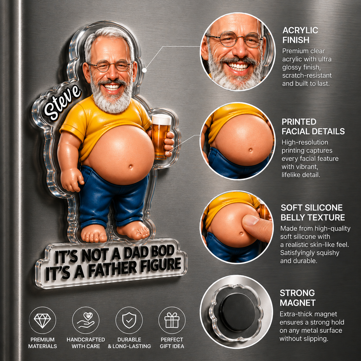 Personalisierbarer Auto-Sonnenblenden-Clip mit Foto für Papa, Opa – niemand reicht an dich heran, personalisiertes Auto-Accessoire, Vatertagsgeschenk für Papa
