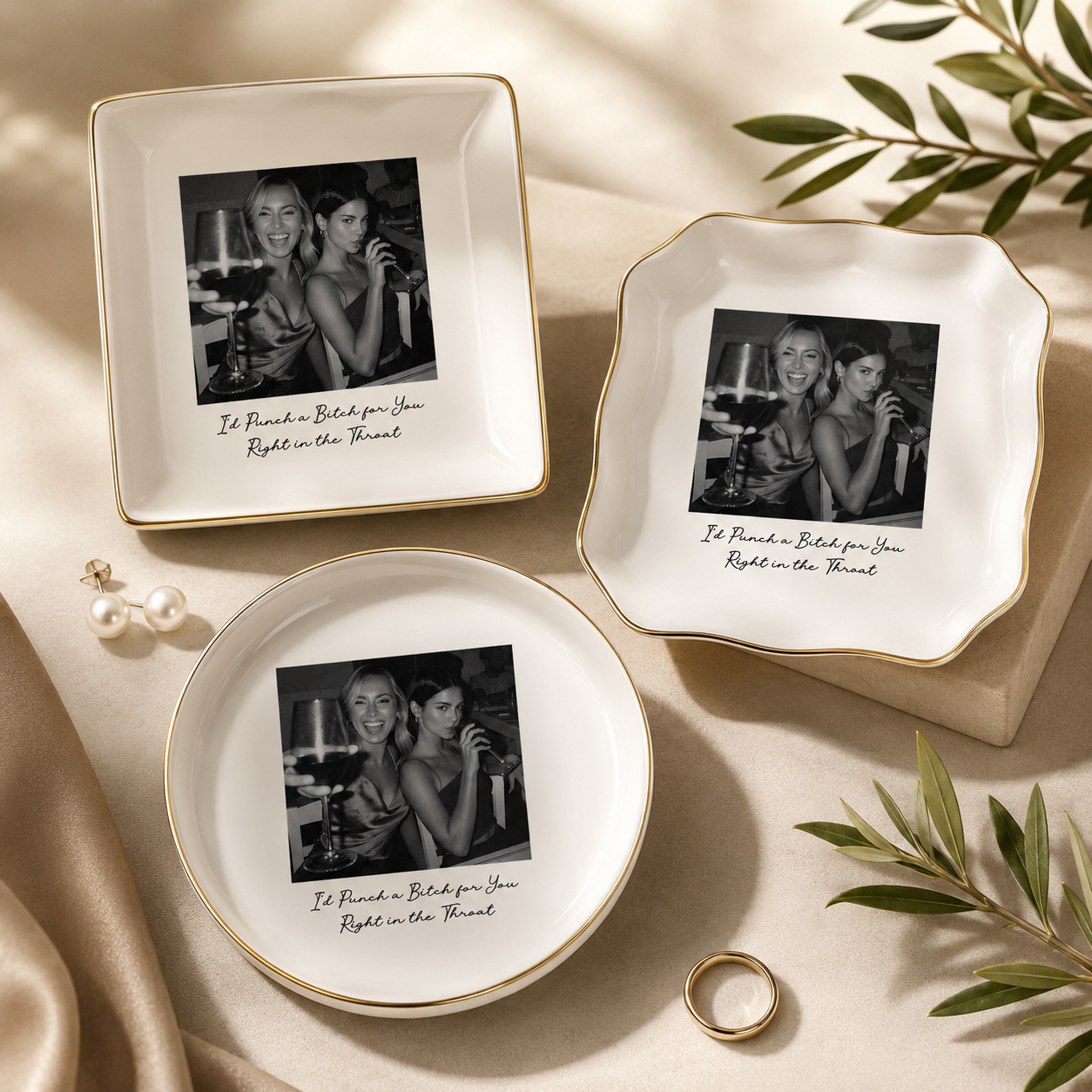 Personalisierte Bestie Foto Schmuckschale – Schmuckablage für die beste Freundin