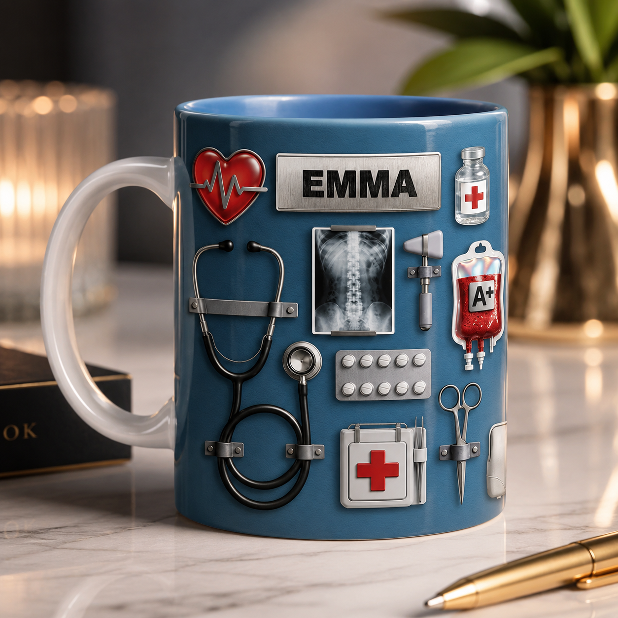 Personalisierte Doktor Kaffeetasse – Medizinische Geschenkidee für Ärzte mit 3D-Effekt