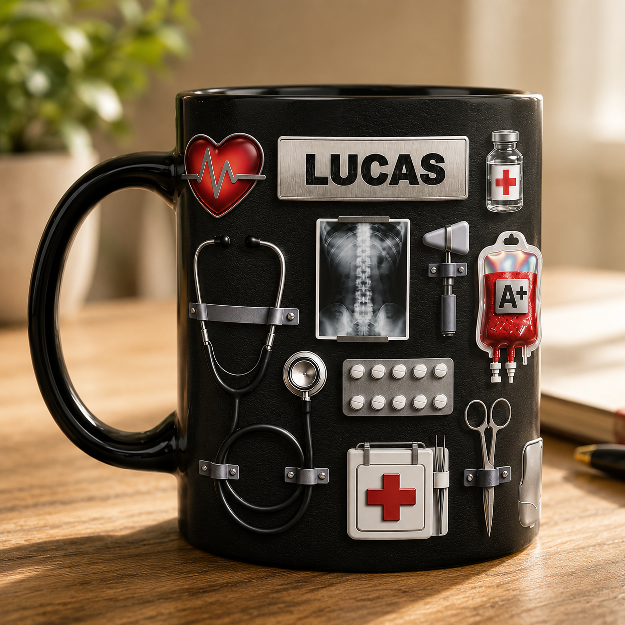 Personalisierte Doktor Kaffeetasse – Medizinische Geschenkidee für Ärzte mit 3D-Effekt