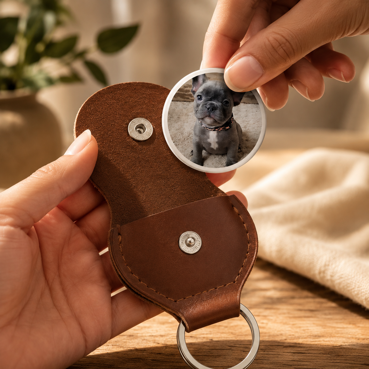 Ich liebte dich dein ganzes Leben lang Taschenumarmung – personalisierter Gedenkanhänger für Haustiere